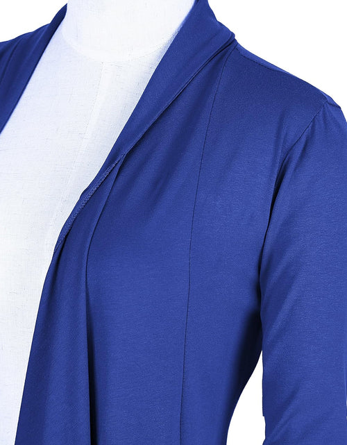 Load image into Gallery viewer, Women&#39;S Drape Front Open Cardigan Long Sleeve Irregular Hem
