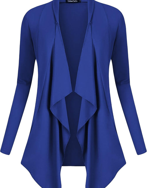 Load image into Gallery viewer, Women&#39;S Drape Front Open Cardigan Long Sleeve Irregular Hem
