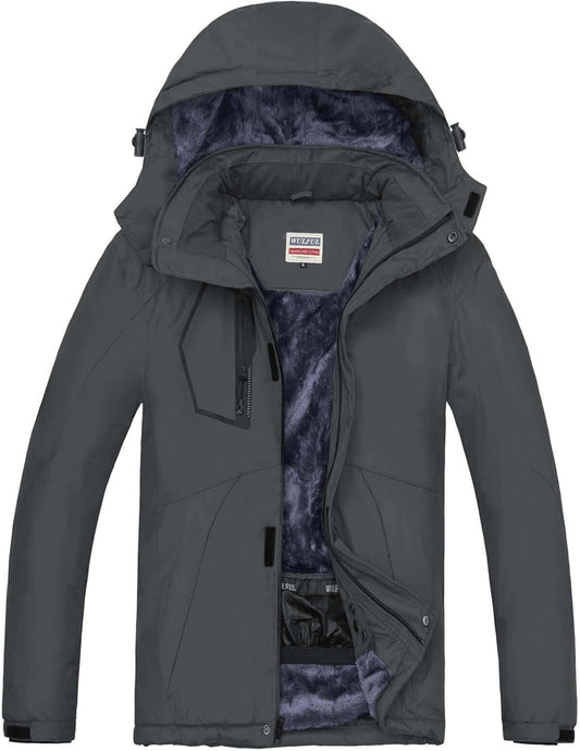 Men'S Waterproof Ski Jacket Warm Winter Snow Coat Mountain Windbreaker Hooded Raincoat