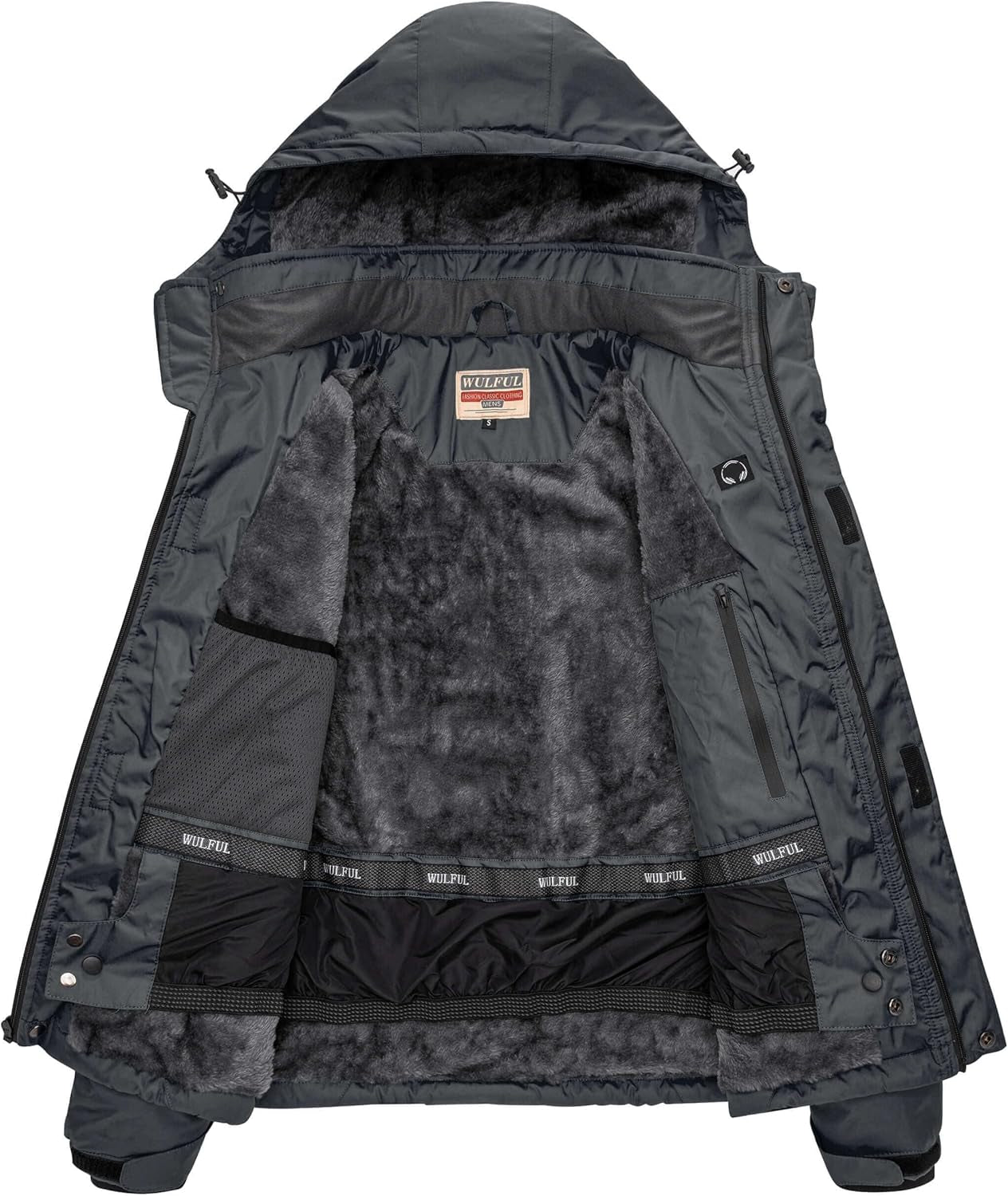 Men'S Waterproof Ski Jacket Warm Winter Snow Coat Mountain Windbreaker Hooded Raincoat