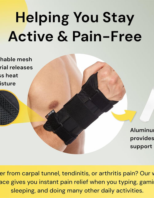 Load image into Gallery viewer, Carpal Tunnel Wrist Brace for Men and Women - Metal Wrist Splint for Hand and Wrist Support and Tendonitis Arthritis Pain Relief
