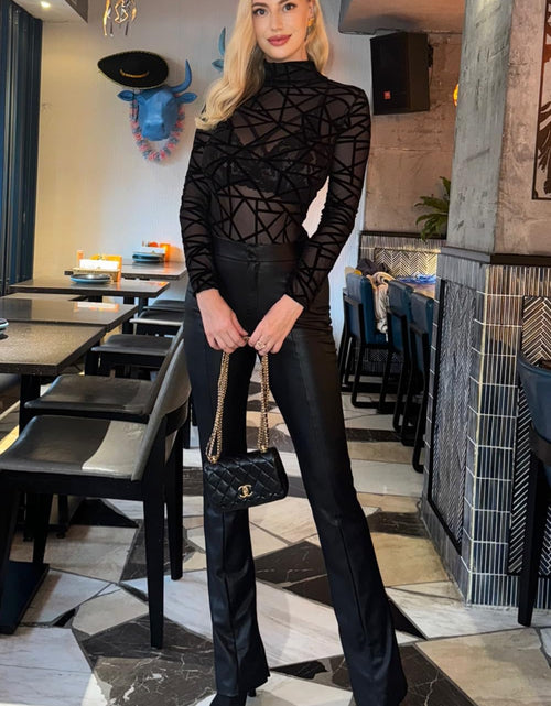 Load image into Gallery viewer, Women Sexy Sheer Floral Lace Bodysuit Long Sleeve Teddy Lingerie
