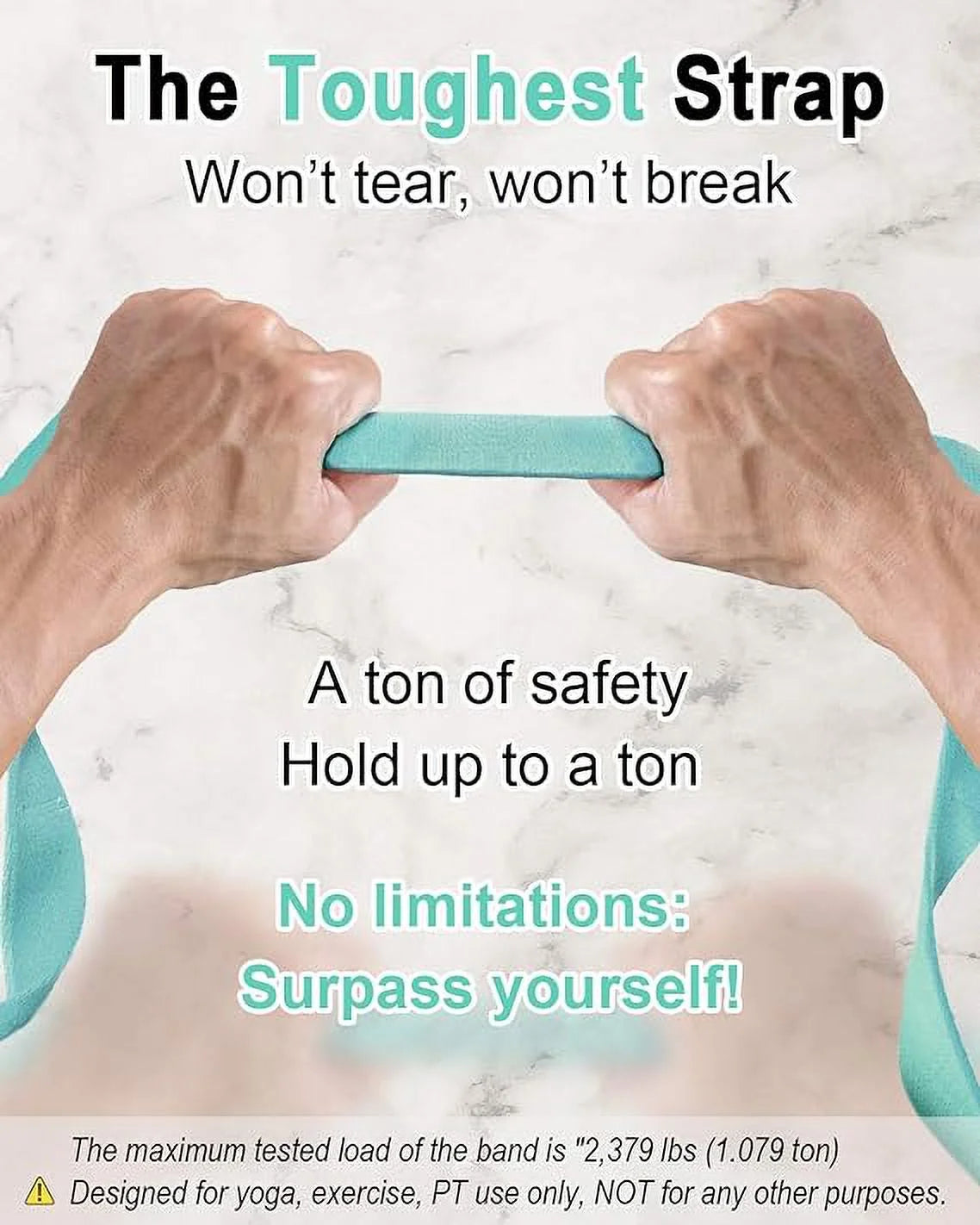 Yoga Mat Holder (Mat Not Incl.), Adjustable Yoga Mat Carrier, Turquoise