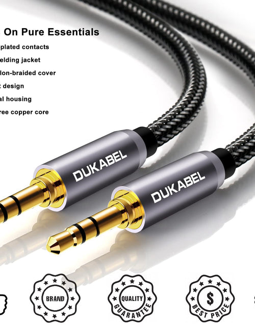 Load image into Gallery viewer, Top Series 3.5Mm AUX Cable Lossless Audio Gold-Plated Auxiliary Audio Cable Nylon Braided Male to Male Stereo Audio AUX Cord Car Headphones Phones Speakers Home Stereos (4 Feet /1.2 Meters)
